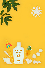 Image showing Factor Fifty Suntan Lotion for Summer Skin Protection