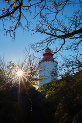 Image showing Lighthouse in Swedish village Landsort on the island of Oja