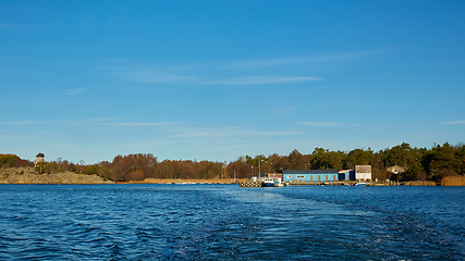 Image showing Baltic sea meets rocks in stockholm archipelago.