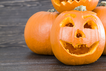 Image showing scary pumpkins