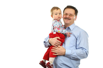 Image showing Baby girl with father