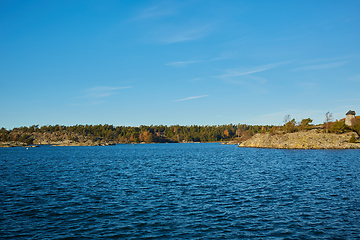 Image showing Baltic sea meets rocks in stockholm archipelago.