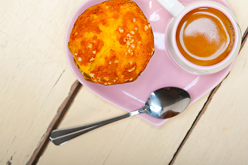 Image showing coffee and muffin