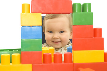 Image showing Cute baby with blocks