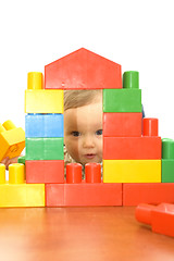 Image showing Cute baby with blocks