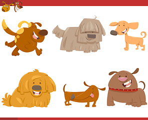 Image showing cute dog cartoon characters set