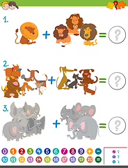 Image showing addition maths activity for kids