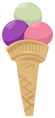 Image showing ice cream in cone food object