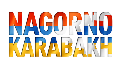 Image showing Nagorno-Karabakh flag text font