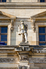 Image showing Duperac statue on Louvre Museum Palace, Paris