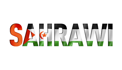 Image showing Sahrawi flag text font