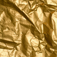 Image showing wrinkled golden paper