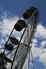 Image showing old carousel wheel 