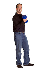 Image showing Man Lifting Weights