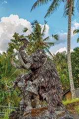 Image showing ancient mammoth statue at Gunung Kawi, Bali, Indonesia