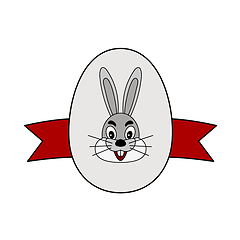 Image showing Easter Egg With Ribbon Icon