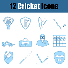 Image showing Cricket Icon Set