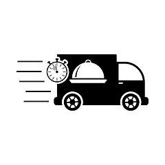 Image showing Fast Food Delivery Car Icon