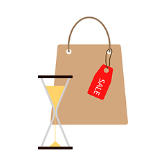 Image showing Sale Bag With Hourglass Icon