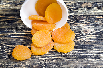 Image showing dehydrated dried ripe apricots