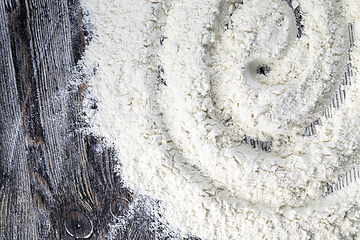 Image showing spiral shape white wheat flour