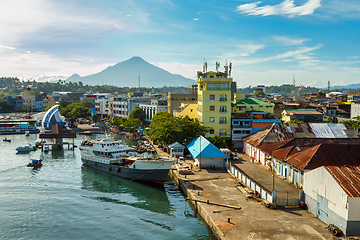 Image showing harbor in Kota Manado City, Indonesia