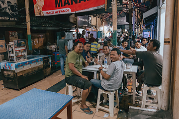 Image showing Peoples in street restaurant in Manado, North Sulawesi, Indonesi