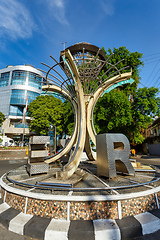 Image showing Tugu Zero Point on the street of Manado, Indonesia