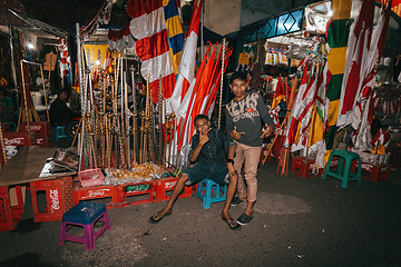 Image showing Street food seller in Manado, North Sulawesi, Indonesia