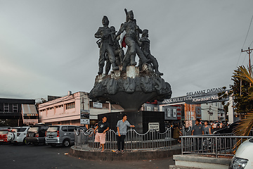Image showing Statue of a indian warrior in Manado, Indonesia