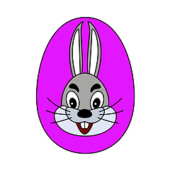 Image showing Easter Egg With Rabbit Icon