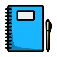 Image showing Icon Of Exercise Book