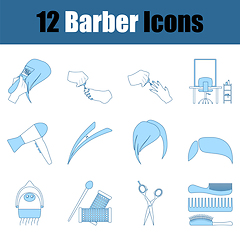 Image showing Barber Icon Set
