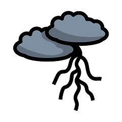 Image showing Clouds And Lightning Icon