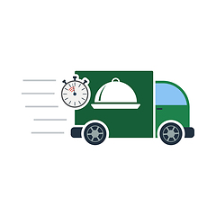 Image showing Fast Food Delivery Car Icon