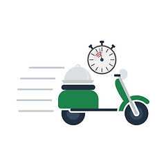 Image showing Restaurant Scooter Delivery Icon