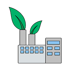 Image showing Ecological Industrial Plant Icon