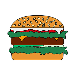 Image showing Icon Of Hamburger