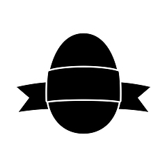 Image showing Easter Egg With Ribbon Icon