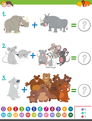 Image showing addition maths game with animals