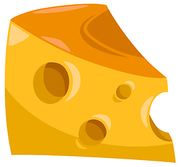 Image showing piece of cheese food object