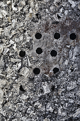 Image showing grey cold coals