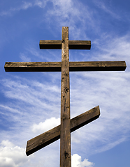 Image showing old wooden Orthodox cross