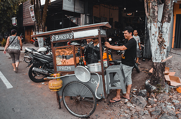 Image showing Street food seller in Manado, North Sulawesi, Indonesia