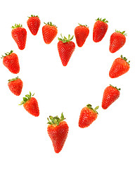 Image showing Strawberry heart