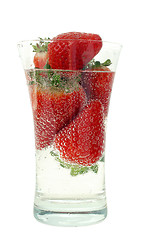 Image showing Strawberry in glass
