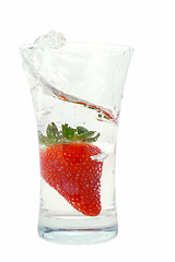 Image showing Strawberry in glass