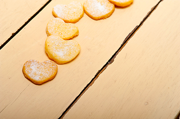 Image showing heart shaped shortbread valentine cookies