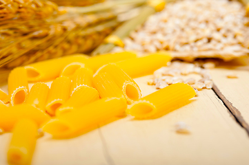 Image showing Italian pasta penne with wheat