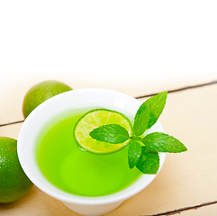 Image showing mint infusion tea tisane with lime